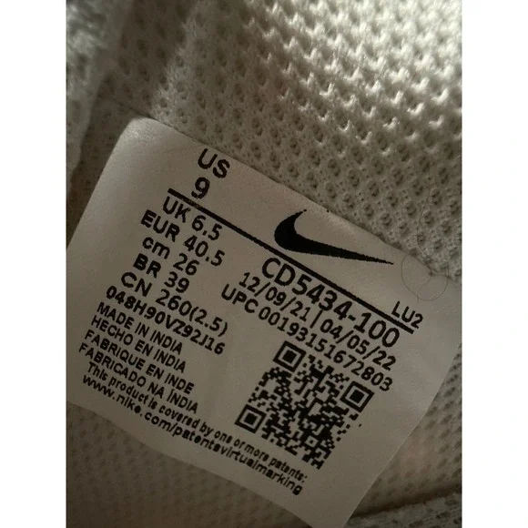 Nike Court Vision Low Womens White Sneakers CD5434-100 Size 9 - Picture 2 of 15